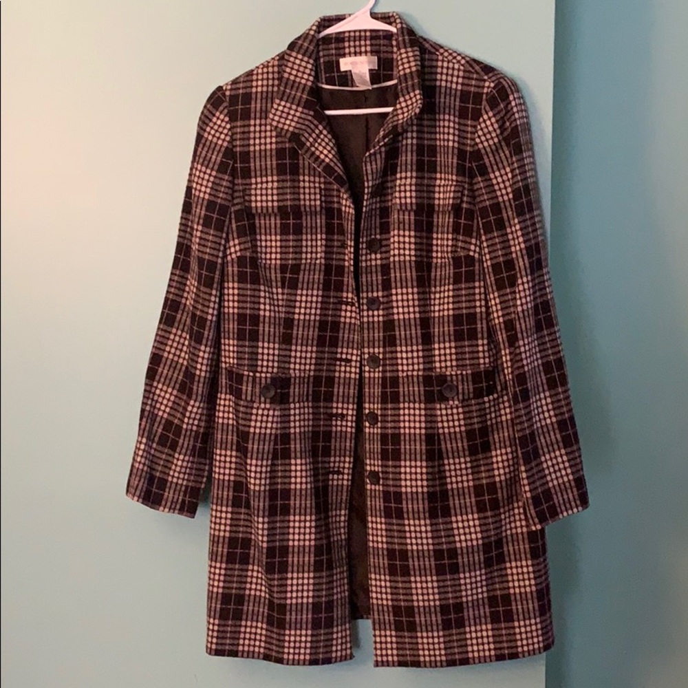Plaid Long Jacket - image 1